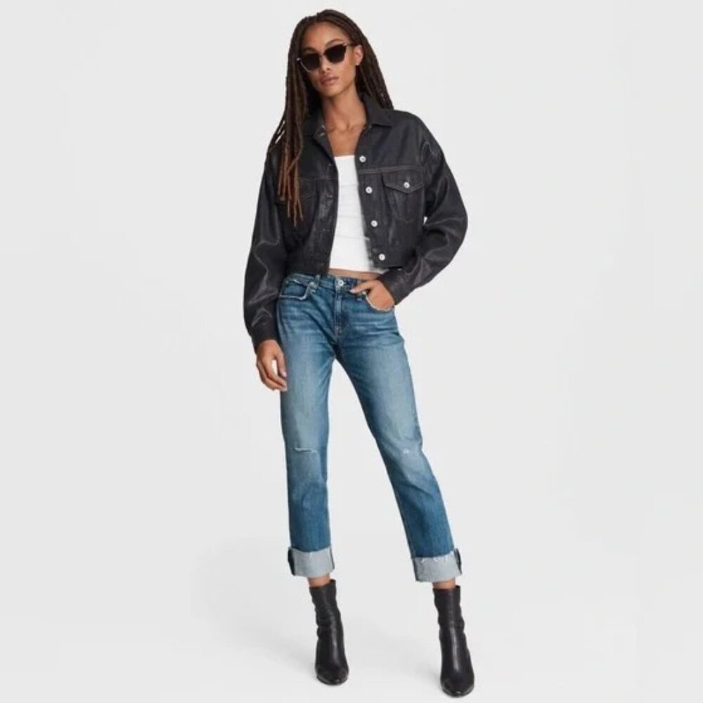 rag & bone Dre Slim Boyfriend Jeans Mick Wash Size 26